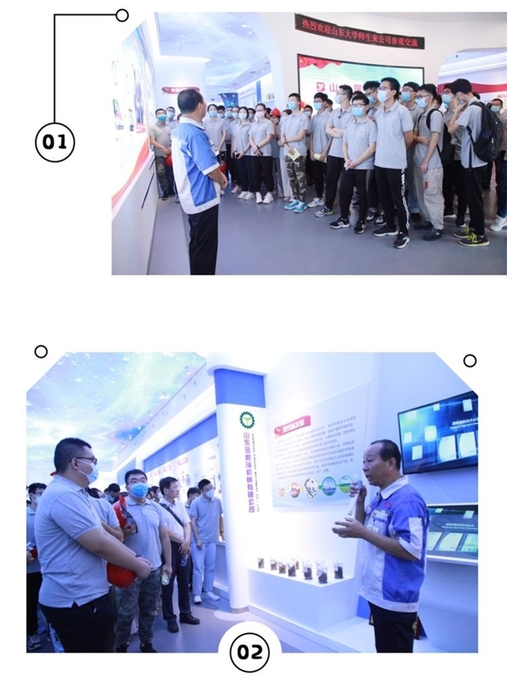 景书记对公司主推的产品“颗粒机”的研发作了详细解说与应用示范
