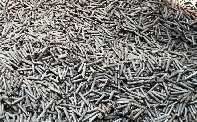 秸秆制粒机加工的芡实颗粒燃料
